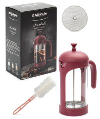 Миниатюра: Френч-пресс 600мл+ губка с ручкой, нерж. фильтр  KARKADE