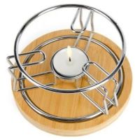 Миниатюра: Подставка-подогреватель для чайника нерж.на деревянной подставке