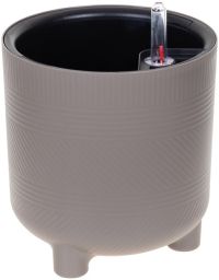Миниатюра: Кашпо пласт. 13,5л (275*275*287мм), со вставкой и автополивом ШЭНК серое