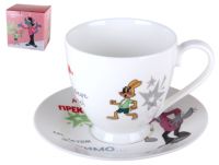 Миниатюра: Набор чайный 2пр 440мл Ну,погоди! фарфор