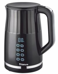 Миниатюра: Чайник эл. 1,7л 2200Вт,Premium нерж двухсл 4 темп реж LED дисплейSAKURA