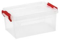 Миниатюра: Контейнер пласт. 3,6л (310*200*90мм), пласт. крышка на защелках, прозрачный