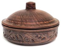 Миниатюра: Горшок для запекания (жаровня) керамика 0,45л 9,5*15см, Вьюнок