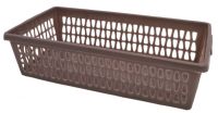 Миниатюра: Корзина для хранения пласт. 210*110*50мм Велетта серо-коричневая