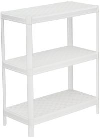 Миниатюра: Этажерка для обуви пласт. 3-х секционная (590*285*120мм) Армада белая