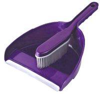 Миниатюра: Набор для уборки (щетка-сметка и совок пласт. 330*240*78мм), с кромкой, фиолетовый Happy Panda