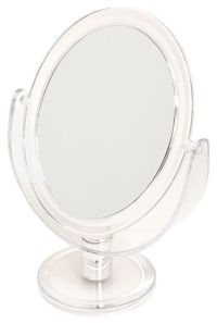 Миниатюра: Зеркало настольное 13см на пласт. подставке двойное