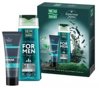 Миниатюра: Набор подарочный муж ЧИСТАЯ ЛИНИЯ For men (шампунь 250 мл + крем для рук 80 мл)