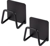 Миниатюра: Держатель для губки нерж. 5*5*3см, НАБОР 2шт, на липкой ленте, черный