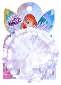 Миниатюра: Бант для волос 7см белый Винкс