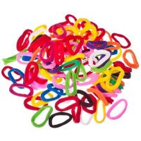 Миниатюра: Набор резинок для волос 100шт, 3,5см , полиэстер, 10цв.