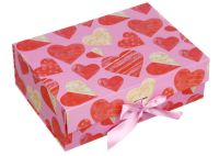 Миниатюра: Коробка подарочная бумажная 28*20*9см, складная с лентой