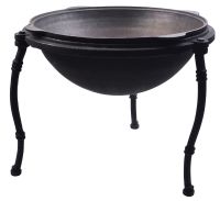 Миниатюра: Казан чугун 25л (53см) (чаша азиатская), без крышки, на чугунной разборной подставке (Россия)
