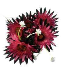 Миниатюра: Цветы искусственные Букет Астра 5гол. 47см пурпурный BUK2-58 @