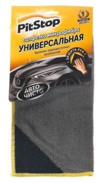 Миниатюра: Салфетка 30*30см, микрофибра для авто, универсальная с уголком для полировки PITSTOP
