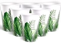 Миниатюра: Стакан бумажный 250мл в наборе 6шт Тропический шарм