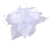 Миниатюра: Бант для волос 12см Белая лилия