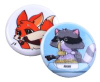 Миниатюра: Значок 2,5см Треш персонажи закатный