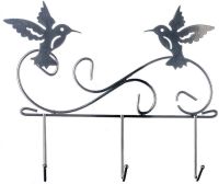 Миниатюра: Вешалка настенная 3 крючка 29*26см Птички,хром