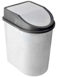 Миниатюра: Контейнер для мусора пласт. 8л (190*250*330мм), плавающая крышка IDEA мрамор