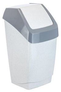 Миниатюра: Контейнер для мусора пласт. 7л (210*200*370мм), плавающая крышка ХАПС мрамор