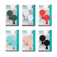 Миниатюра: Крючки для полотенец мет. 4,5*7см, НАБОР 2шт, на липкой ленте VETTA цвет микс