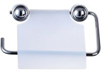 Миниатюра: Держатель для туалетной бумаги нерж. 14,5*12*3см, пласт. крышка, крепеж в комплекте Рыжий кот