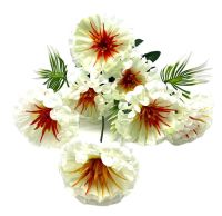 Миниатюра: Цветы искусственные Букет Гортензия 7гол. 51см белая 24-G7-2@