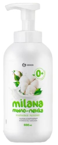 Миниатюра: Мыло жидкое 500мл Milana Хлопковое молочко