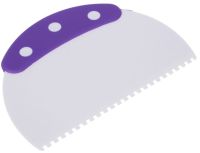 Миниатюра: Нож для теста (скребок кондитерский) пласт. 15*10см, ребристый