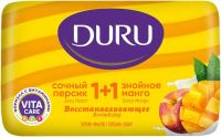 Миниатюра: Мыло туалетное 80гр DURU 1+1 Персик-Манго
