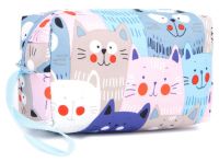 Миниатюра: Косметичка дорожная на молнии, с ручкой, цвет разноцветный