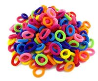 Миниатюра: Резинка для волос 100шт. цветная, ткань