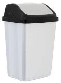 Миниатюра: Контейнер для мусора пласт. 26л (335*275*505мм), плавающая крышка HOBBY LIFE VITTORIO серый