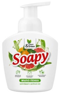 Миниатюра: Мыло жидкое 400мл Soapy Грейпфрут и зеленый чай