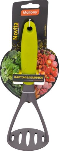 Миниатюра: Картофелемялка (толкушка) нейлон 24,5см, ручка из термопласт. резины Mallony Novita