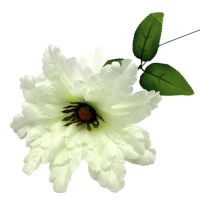 Миниатюра: Цветок искусственный Георгин 42см белый OD-1@