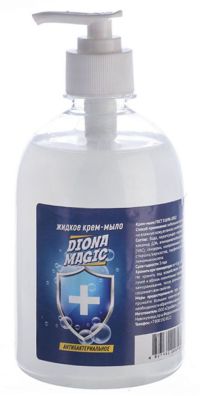 Миниатюра: Мыло жидкое 500мл антибактериальное (дозатор)  DIONA MAGIC