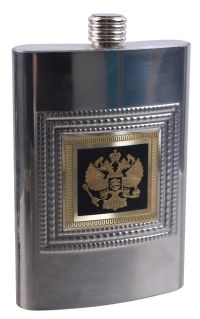 Миниатюра: Фляжка нерж. 270мл Герб России
