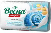 Миниатюра: Мыло туалетное 90г Морские минералы и соевое молочко