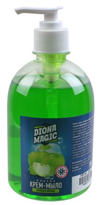 Миниатюра: Мыло жидкое 500мл Зеленое яблоко (дозатор)  DIONA MAGIC