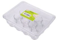 Миниатюра: Контейнер для хранения яиц пласт. 12 секций (225*175мм), пласт. крышка, прозрачный