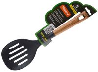 Миниатюра: Шумовка нейлон 34см, пласт. ручка под дерево Mallony FORESTA