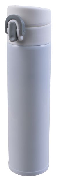 Миниатюра: Термокружка нерж. 400мл, пласт. крышка с защелкой-фиксатором, белая