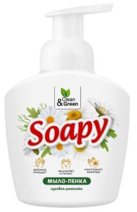 Миниатюра: Мыло жидкое 400мл Soapy Ромашка пенный дозатор