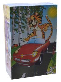 Миниатюра: Кубики 6шт Герои мультфильмов