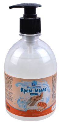 Миниатюра: Мыло жидкое 500мл Жемчуг антибак. с дозатором Знак Чистоты