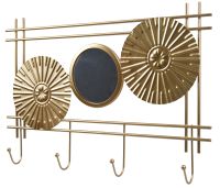 Миниатюра: Вешалка настенная декоративные с зеркалом металл Круги 45*6*30 см