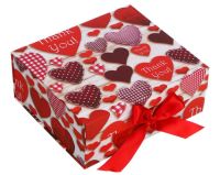 Миниатюра: Коробка подарочная бумажная 20*18*8см, складная с лентой