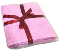 Миниатюра: Набор махровых полотенец 3шт LuxoR Иллюзия (30*60 50*90, 70*130) розовый)